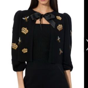Alice + Olivia Crown & Bee Cardigan